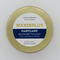 Wanderlux Maryland Baltimore Twilight 6.5 Ounce Soy Candle