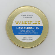 Wanderlux Massachusetts Cape Cod Mist 6.5 Ounce Soy Candle