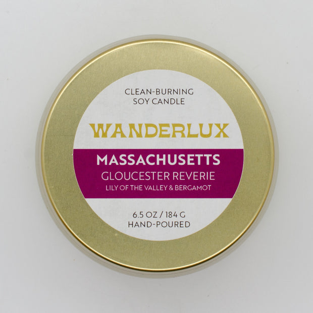 Wanderlux Massachusetts Gloucester Reverie 6.5 Ounce Soy Candle
