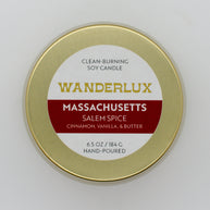 Wanderlux Massachusetts Salem Spice 6.5 Ounce Soy Candle