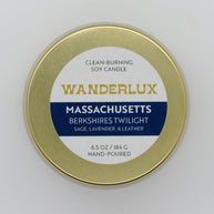 Wanderlux Massachusetts Berkshires Twilight 6.5 Ounce Soy Candle