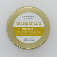 Wanderlux Michigan Pictured Rocks Glow 6.5 Ounce Soy Candle