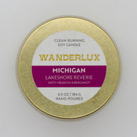 Wanderlux Michigan Lakeshore Reverie 6.5 Ounce Soy Candle