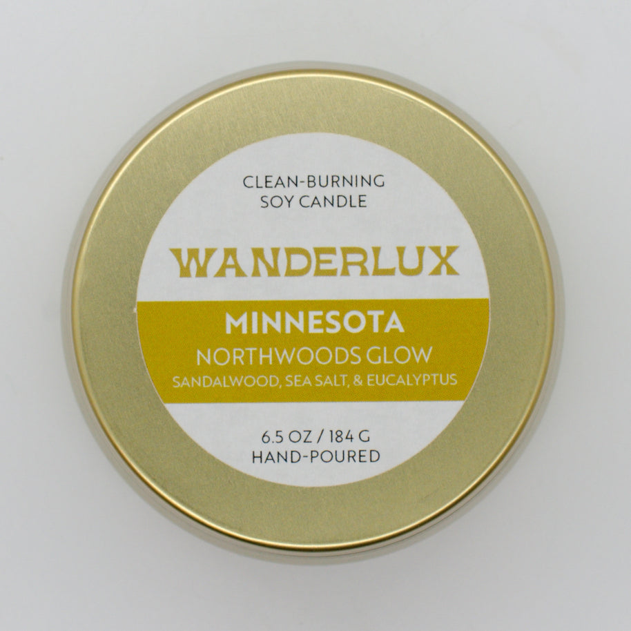 Wanderlux Minnesota Northwoods Glow 6.5 Ounce Soy Candle