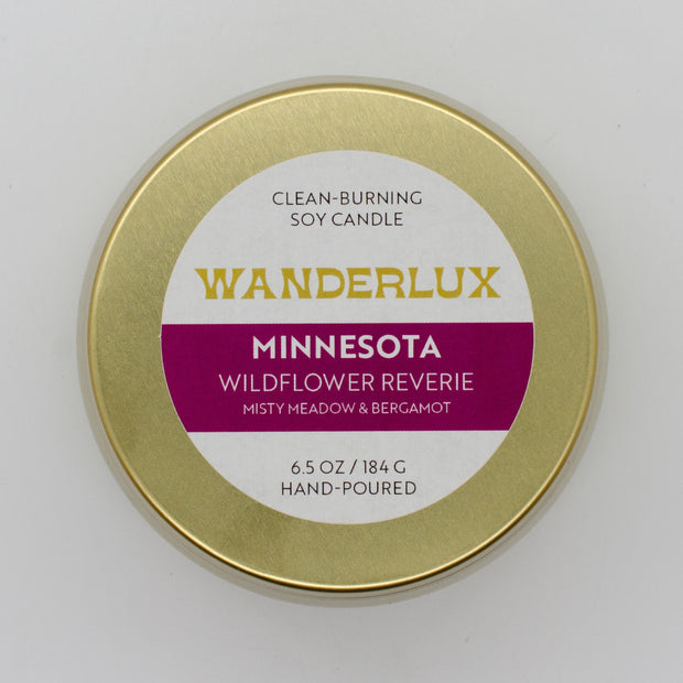 Wanderlux Minnesota Wildflower Reverie 6.5 Ounce Soy Candle