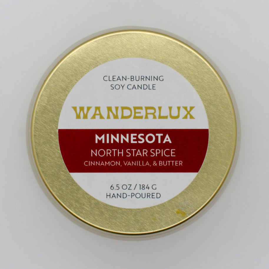 Wanderlux Minnesota North Star Spice 6.5 Ounce Soy Candle