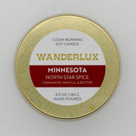 Wanderlux Minnesota North Star Spice 6.5 Ounce Soy Candle