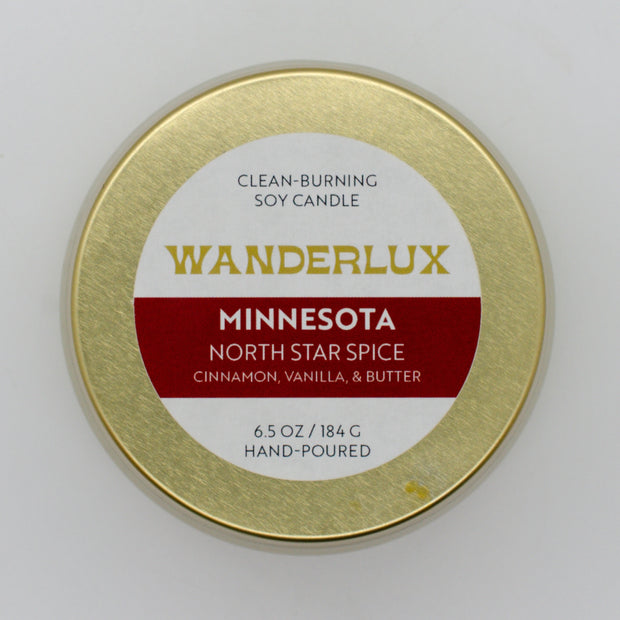 Wanderlux Minnesota North Star Spice 6.5 Ounce Soy Candle