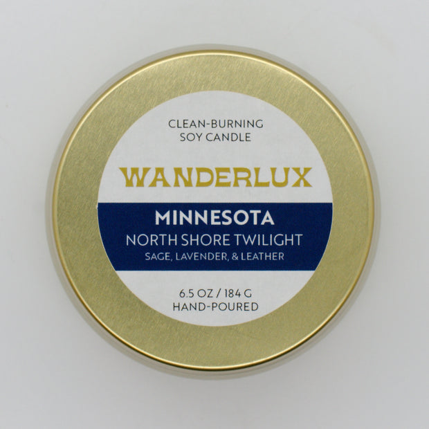 Wanderlux Minnesota North Shore Twilight 6.5 Ounce Soy Candle