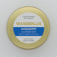 Wanderlux Mississippi Gulfport Mist 6.5 Ounce Soy Candle