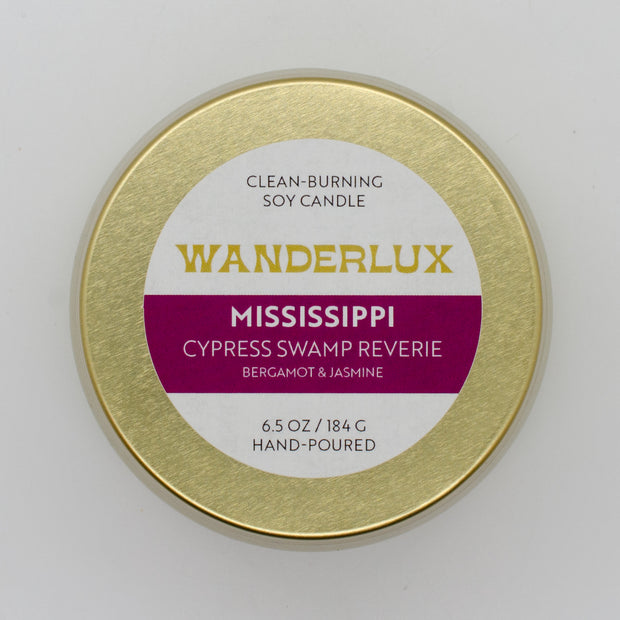 Wanderlux Mississippi Cypress Swamp Reverie 6.5 Ounce Soy Candle