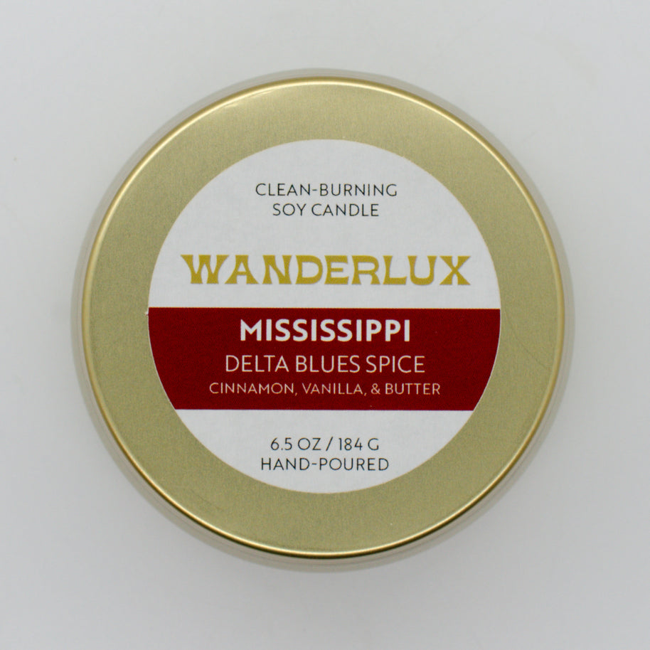 Wanderlux Mississippi Delta Blues Spice 6.5 Ounce Soy Candle