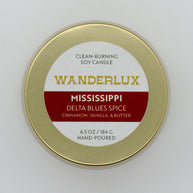 Wanderlux Mississippi Delta Blues Spice 6.5 Ounce Soy Candle