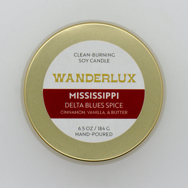 Wanderlux Mississippi Delta Blues Spice 6.5 Ounce Soy Candle