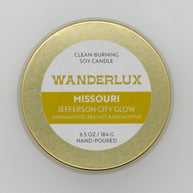 Wanderlux Missouri Jefferson City Glow 6.5 Ounce Soy Candle