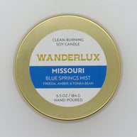 Wanderlux Missouri Blue Springs Mist 6.5 Ounce Soy Candle