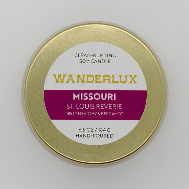 Wanderlux Missouri St. Louis Reverie 6.5 Ounce Soy Candle