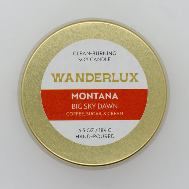 Wanderlux Montana Big Sky Dawn 6.5 Ounce Soy Candle