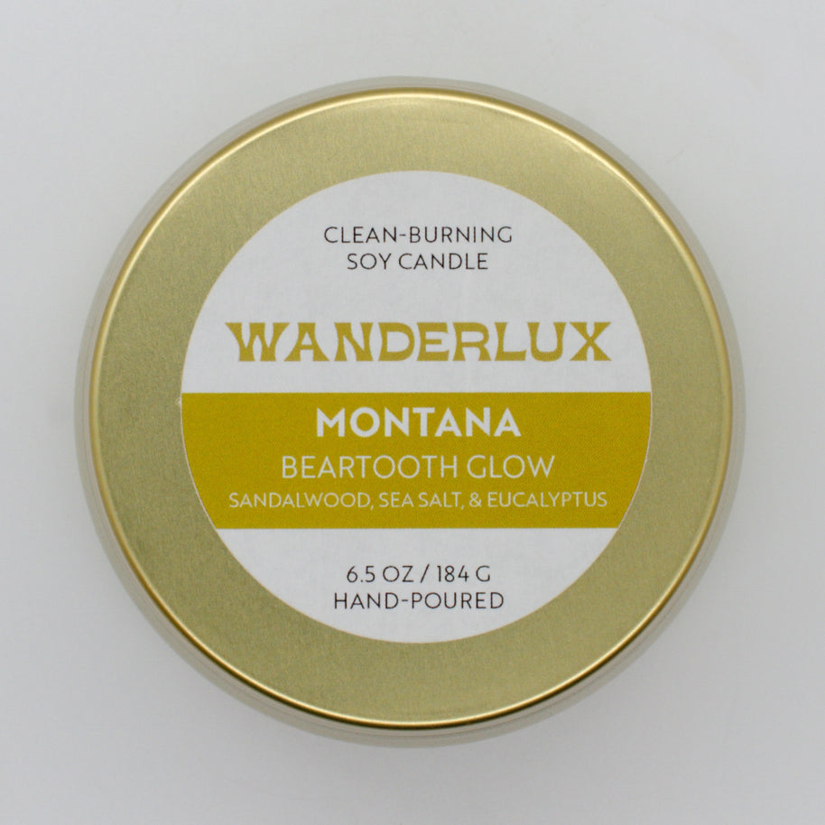 Wanderlux Montana Beartooth Glow 6.5 Ounce Soy Candle