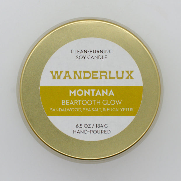 Wanderlux Montana Beartooth Glow 6.5 Ounce Soy Candle