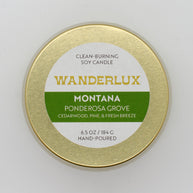 Wanderlux Montana Ponderosa Grove 6.5 Ounce Soy Candle