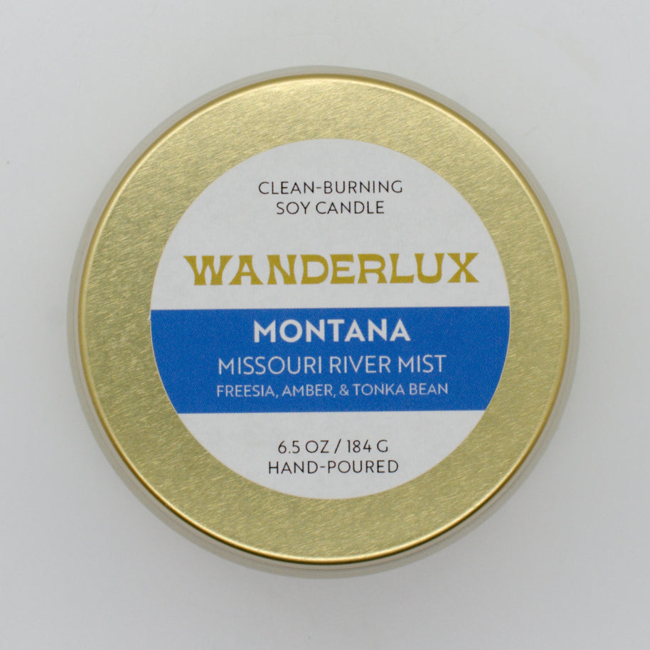 Wanderlux Montana Missouri River Mist 6.5 Ounce Soy Candle