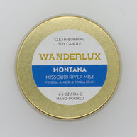 Wanderlux Montana Missouri River Mist 6.5 Ounce Soy Candle