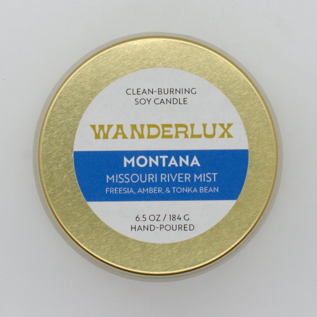Wanderlux Montana Missouri River Mist 6.5 Ounce Soy Candle