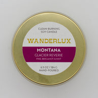 Wanderlux Montana Glacier Reverie 6.5 Ounce Soy Candle