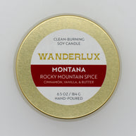 Wanderlux Montana Rocky Mountain Spice 6.5 Ounce Soy Candle
