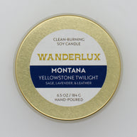 Wanderlux Montana Yellowstone Twilight 6.5 Ounce Soy Candle