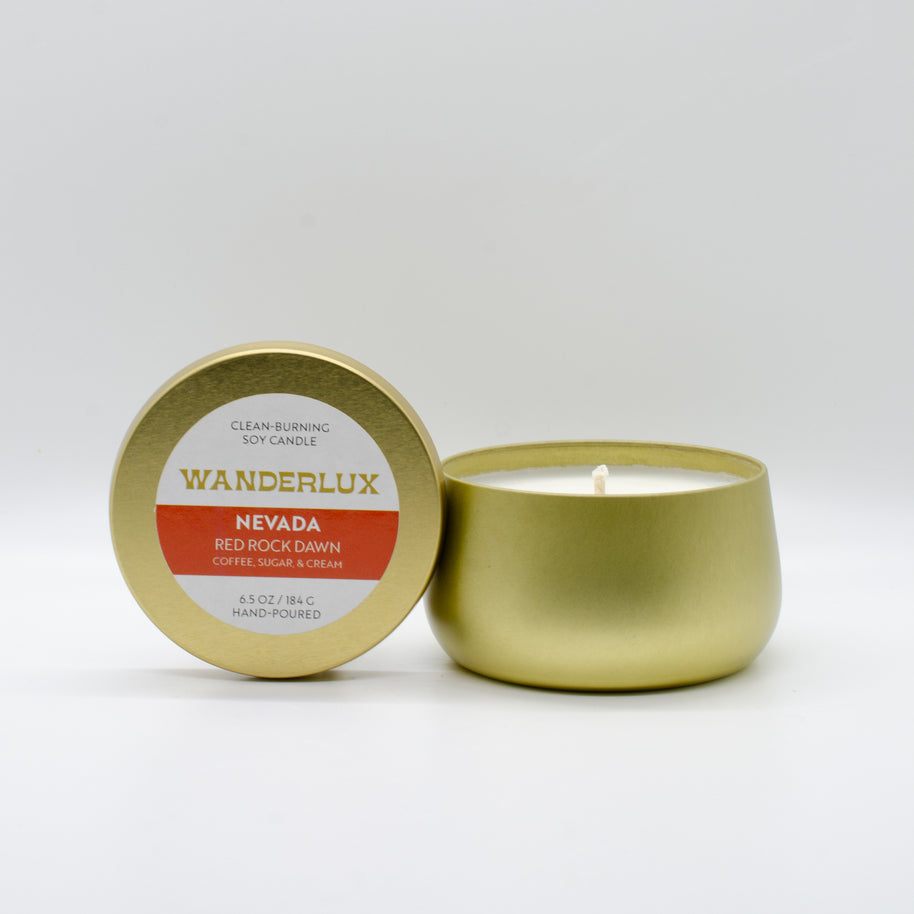 Wanderlux Nevada Red Rock Dawn 6.5 Ounce Soy Candle