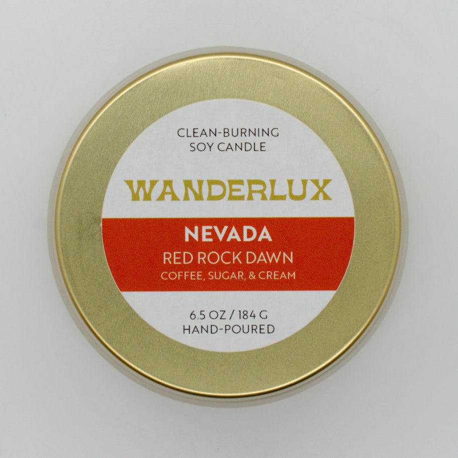 Wanderlux Nevada Red Rock Dawn 6.5 Ounce Soy Candle