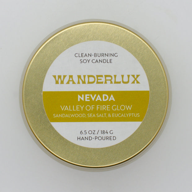 Wanderlux Nevada Valley of Fire Glow 6.5 Ounce Soy Candle