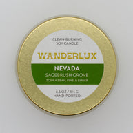 Wanderlux Nevada Sagebrush Grove 6.5 Ounce Soy Candle
