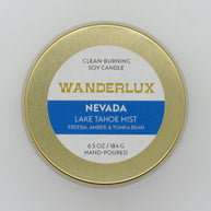 Wanderlux Nevada Lake Tahoe Mist 6.5 Ounce Soy Candle