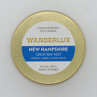 Wanderlux New Hampshire Great Bay Mist 6.5 Ounce Soy Candle