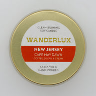 Wanderlux New Jersey Cape May Dawn 6.5 Ounce Soy Candle