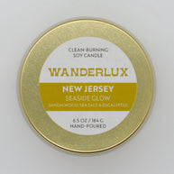 Wanderlux New Jersey Seaside Glow 6.5 Ounce Soy Candle