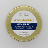 Wanderlux New Jersey Boardwalk Twilight 6.5 Ounce Soy Candle