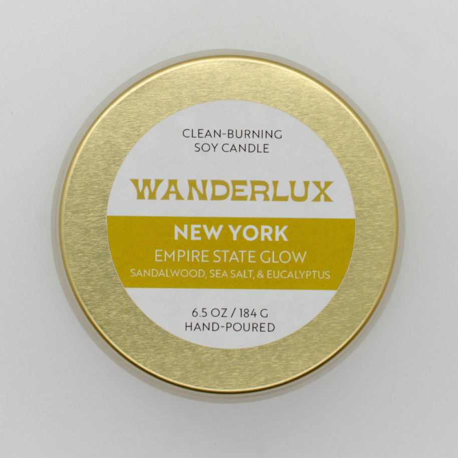 Wanderlux New York Empire State Glow 6.5 Ounce Soy Candle