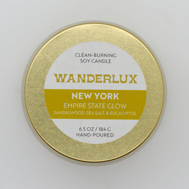 Wanderlux New York Empire State Glow 6.5 Ounce Soy Candle