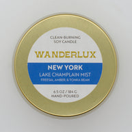 Wanderlux New York Lake Champlain Mist 6.5 Ounce Soy Candle