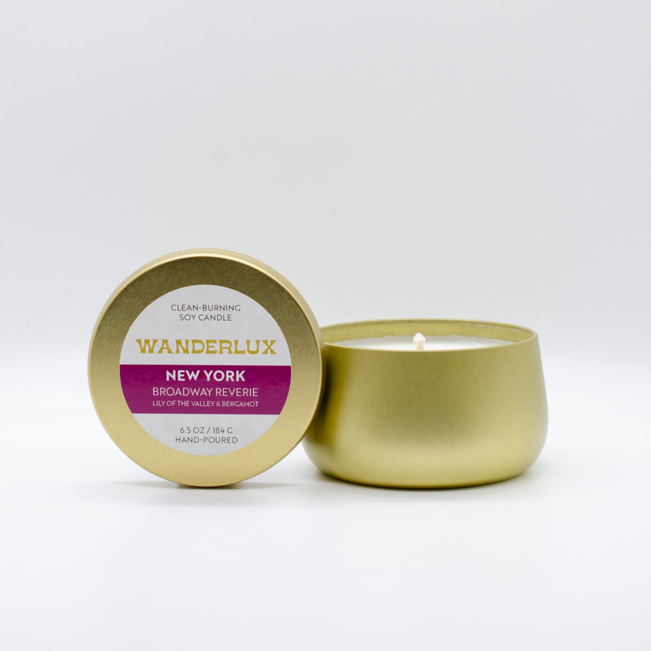 Wanderlux New York Broadway Reverie 6.5 Ounce Soy Candle