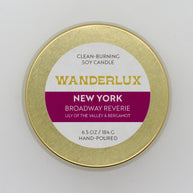 Wanderlux New York Broadway Reverie 6.5 Ounce Soy Candle