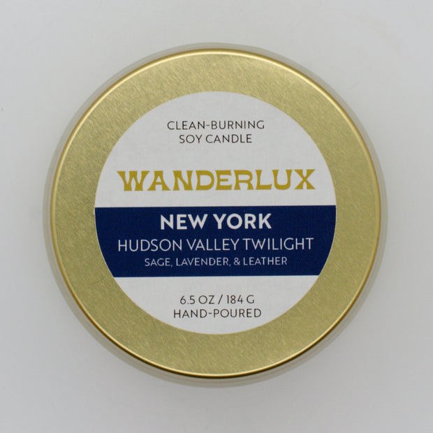 Wanderlux New York Hudson Valley Twilight 6.5 Ounce Soy Candle