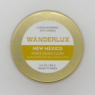 Wanderlux New Mexico White Sands Glow 6.5 Ounce Soy Candle
