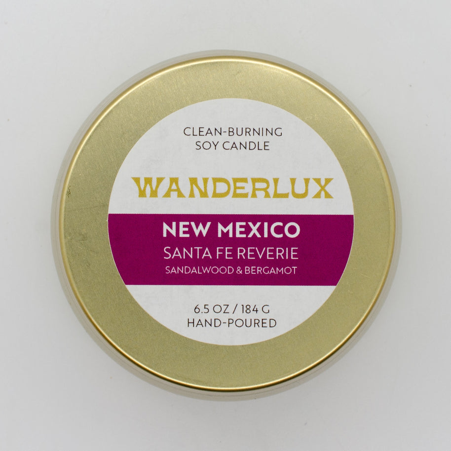 Wanderlux New Mexico Santa Fe Reverie 6.5 Ounce Soy Candle