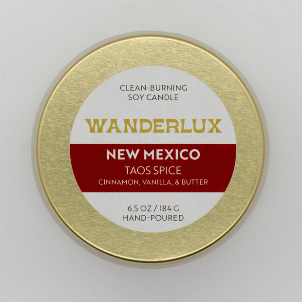 Wanderlux New Mexico Taos Spice 6.5 Ounce Soy Candle