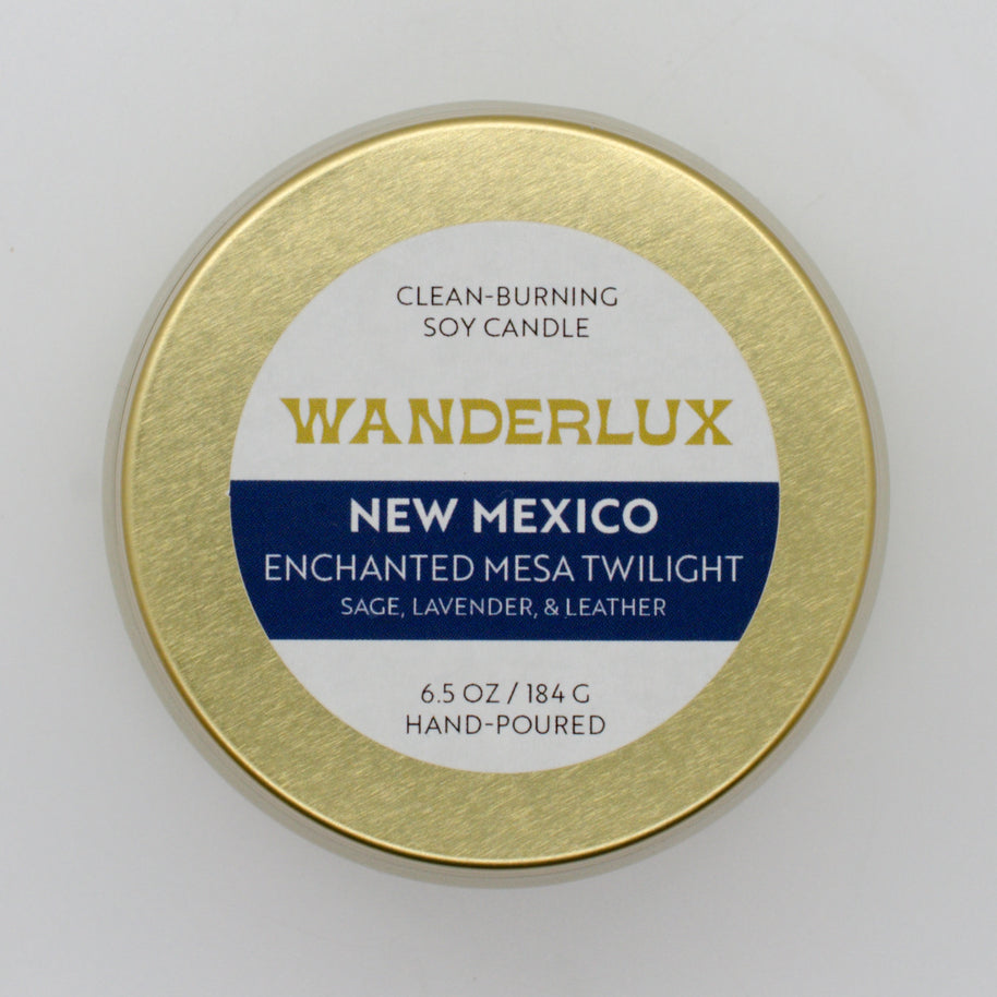Wanderlux New Mexico Enchanted Mesa Twilight 6.5 Ounce Soy Candle